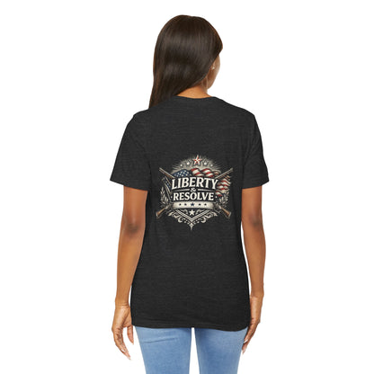 Liberty & Resolve logo T-Shirt | American Flag Graphic T-Shirt | USA Apparel | Freedom