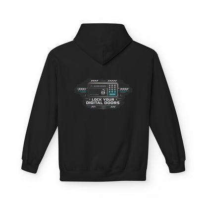 Cybersecurity Hoodie — "Lock Your Digital Doors" Tech Security Pullover