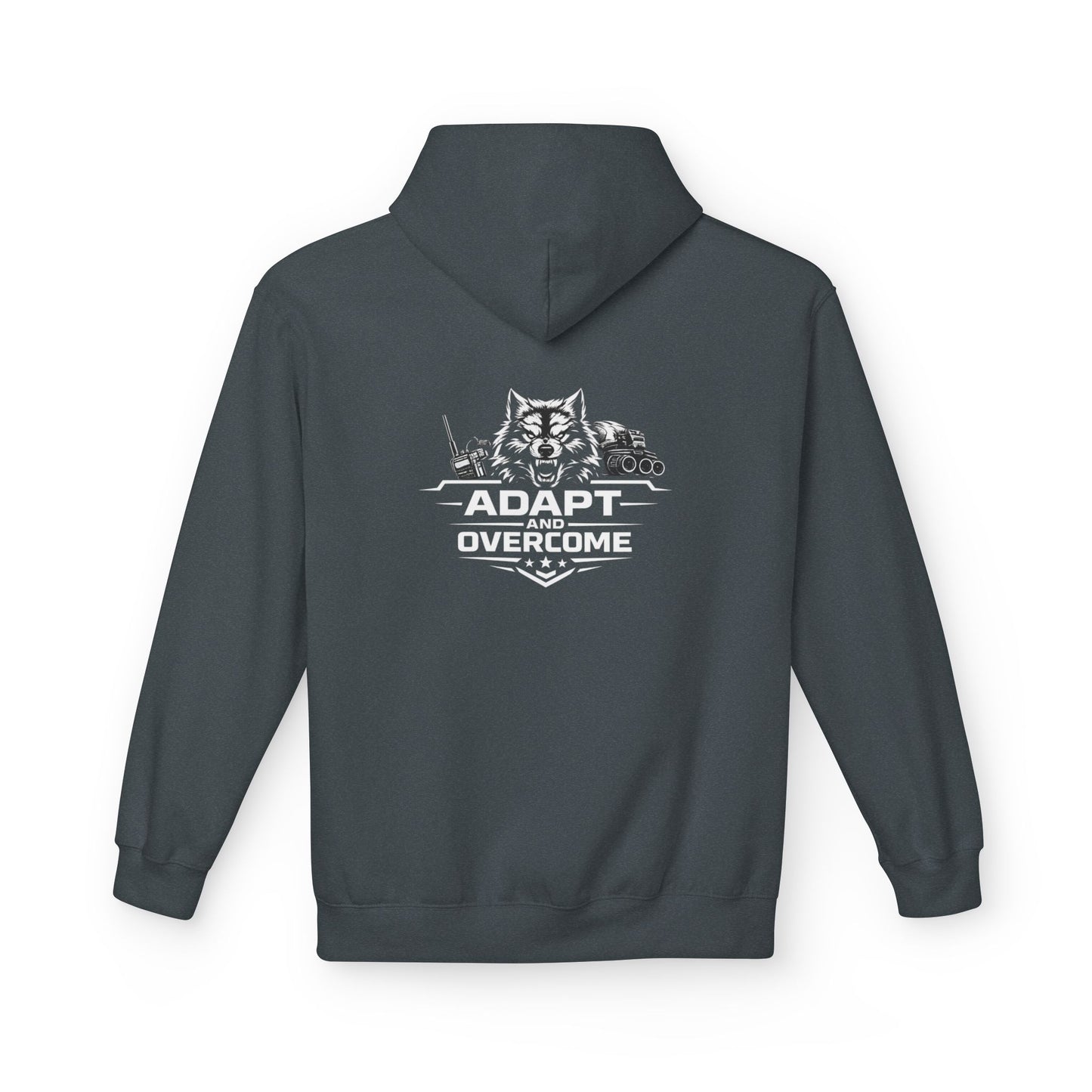 Adapt and Overcome Tactical Wolf Hoodie | Military Wolf Graphic Hoodie