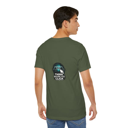Think Before You Click Cybersecurity T-Shirt — Internet Safety Anti-Phishing Tee