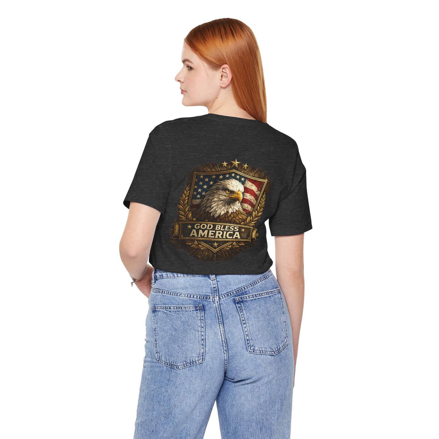God Bless America Eagle T-Shirt — Patriotic Bald Eagle Tee