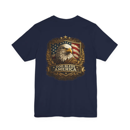 God Bless America Eagle T-Shirt — Patriotic Bald Eagle Tee