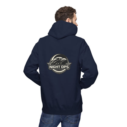 Night Ops Raven Hoodie — Raven Back Graphic & GreyRider Threads Logo