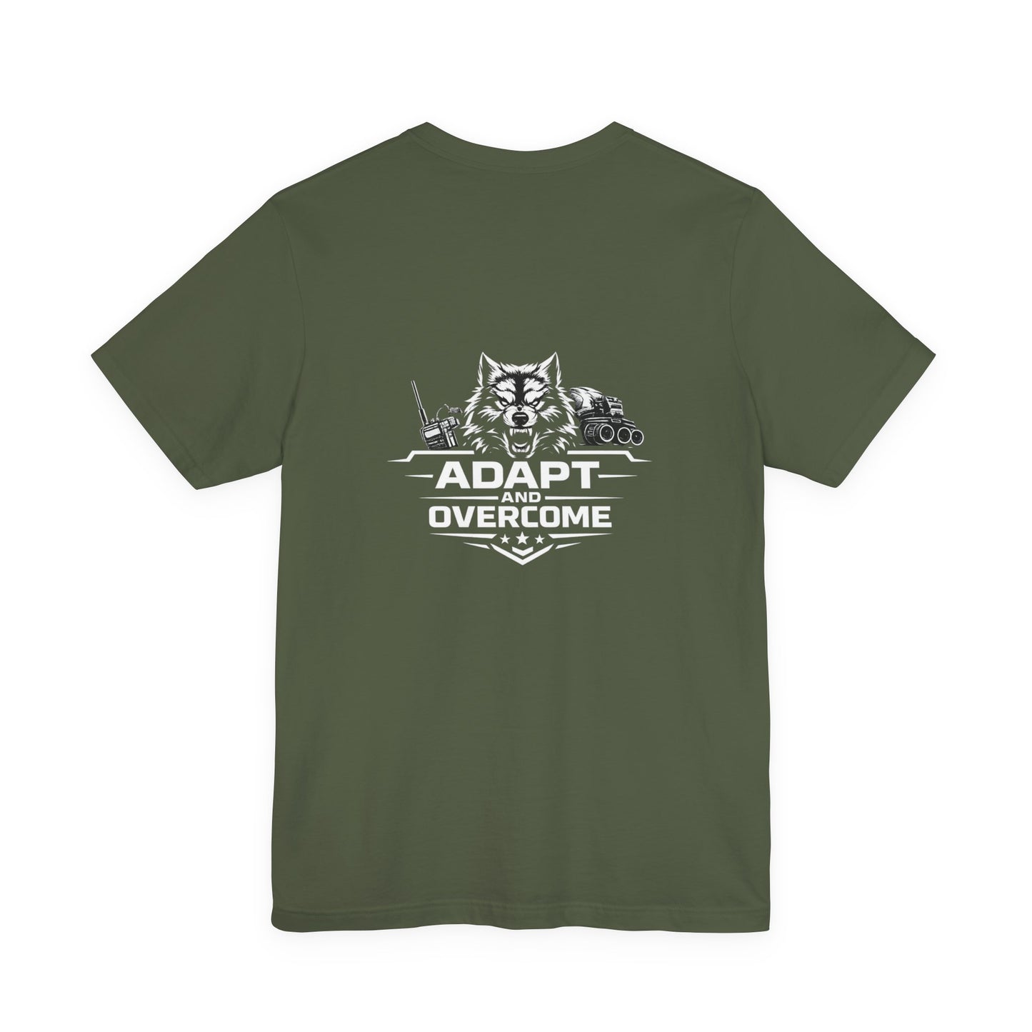 Adapt and Overcome Tactical Wolf T-Shirt | Military Wolf Graphic Tee