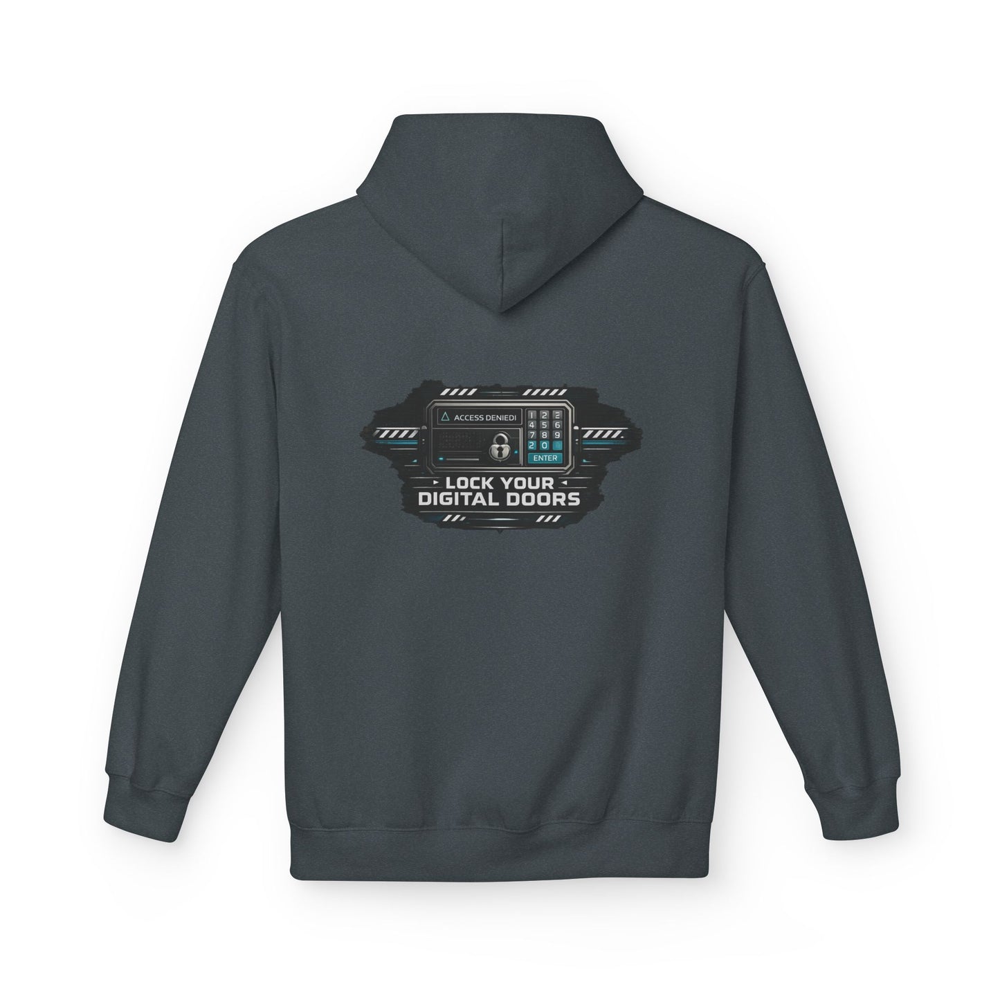 Cybersecurity Hoodie — "Lock Your Digital Doors" Tech Security Pullover