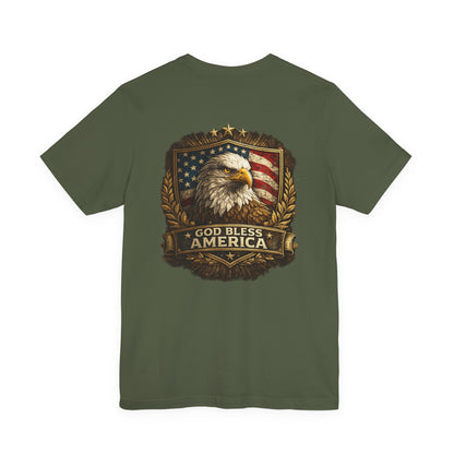 God Bless America Eagle T-Shirt — Patriotic Bald Eagle Tee