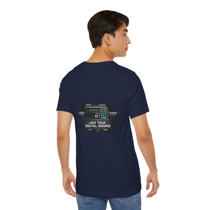 Lock Your Digital Doors T-Shirt | Cybersecurity Tech Tee