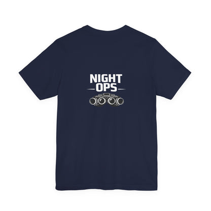Night Ops Military Shirt, Tactical Typography T-Shirt, Operator Inspired Tee, Minimalist Combat Style Apparel, Military Gift