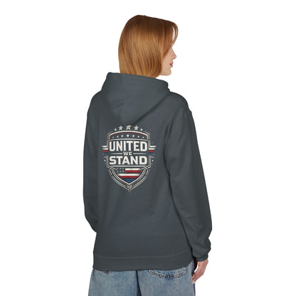 United We Stand Patriotic Hoodie | American Flag Design