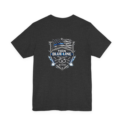 Thin Blue Line Shirt, Law Enforcement Graphic Tee, Police Support T-Shirt, First Responder Gift, Duty Inspired Apparel
