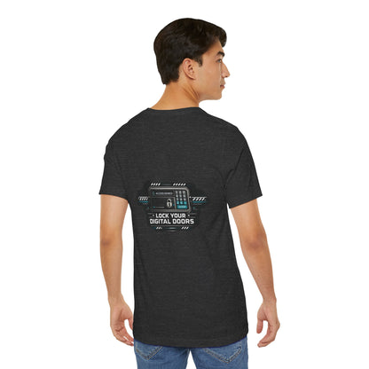 Lock Your Digital Doors T-Shirt | Cybersecurity Tech Tee