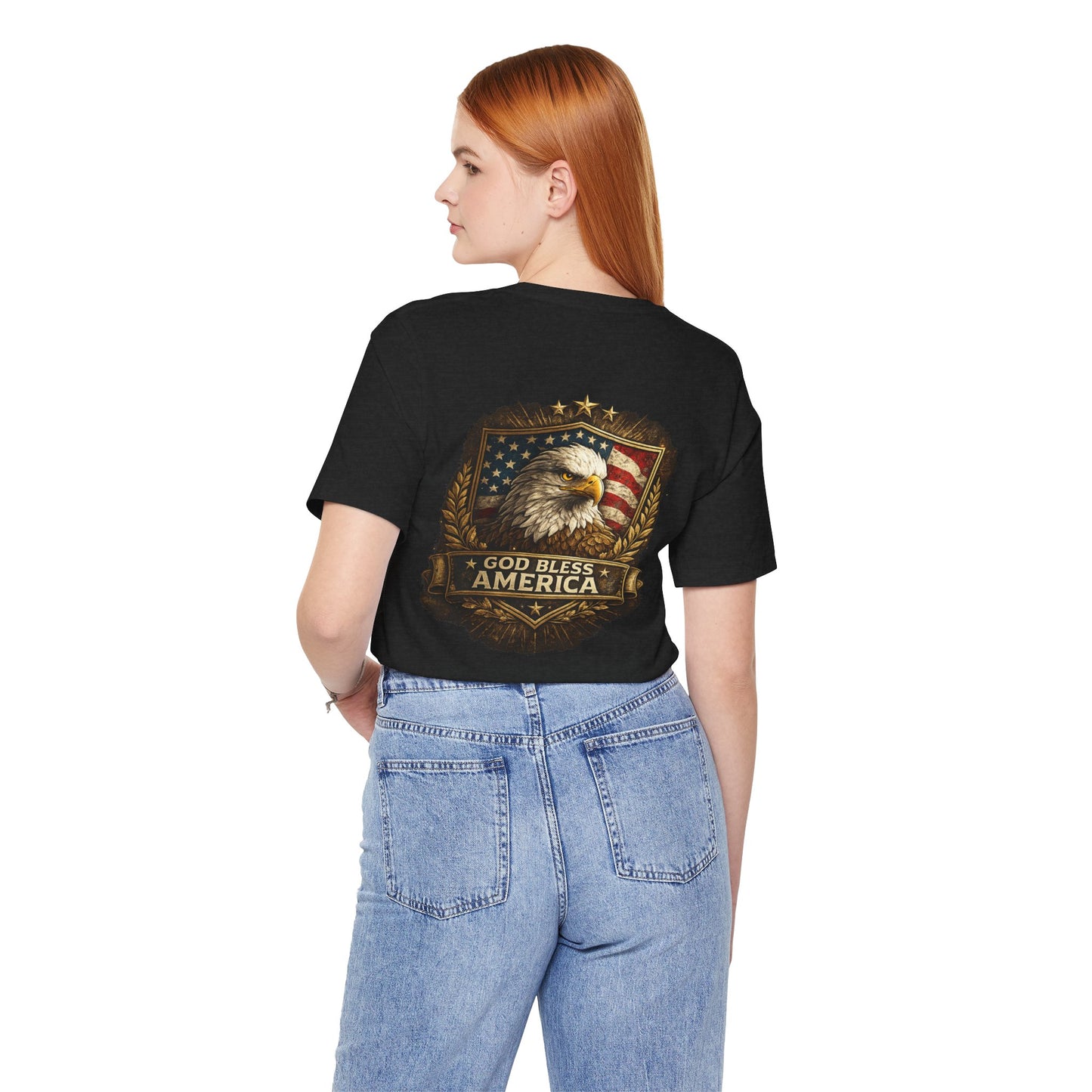 God Bless America Eagle T-Shirt — Patriotic Bald Eagle Tee