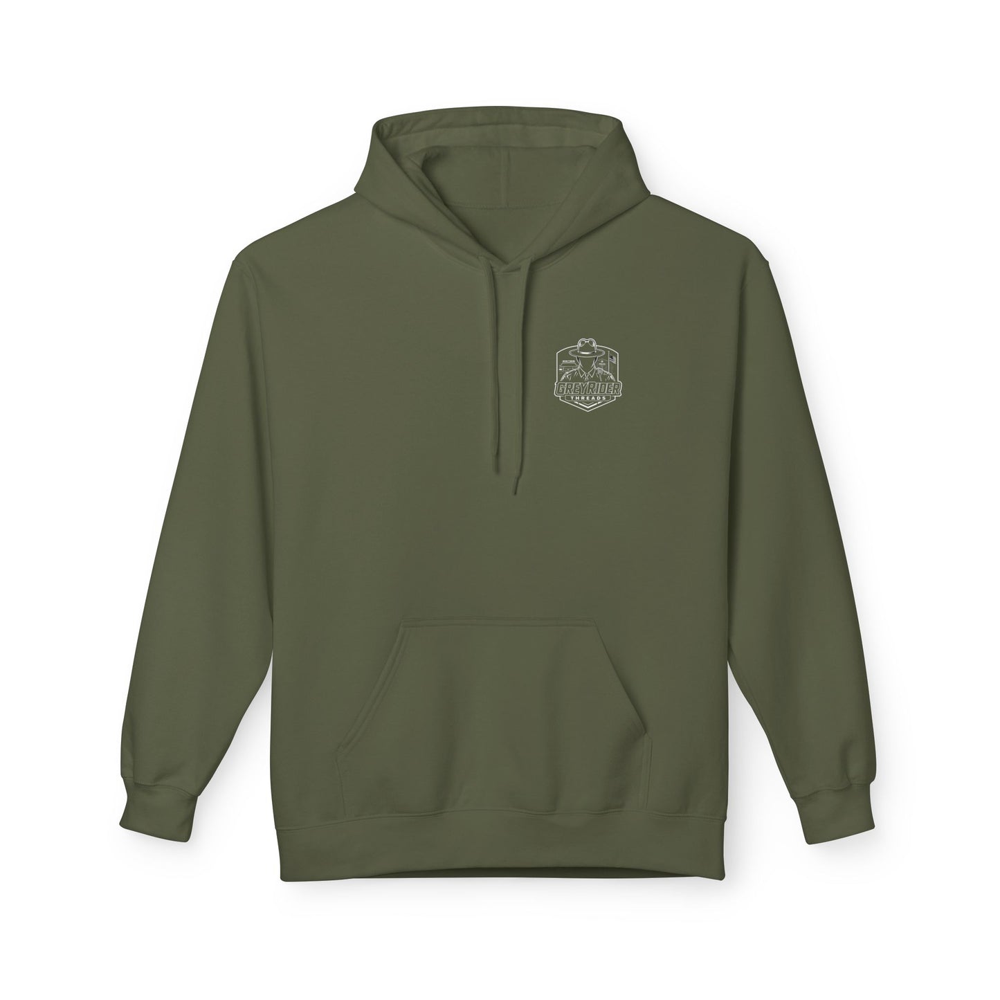 Night Ops Raven Hoodie — Raven Back Graphic & GreyRider Threads Logo