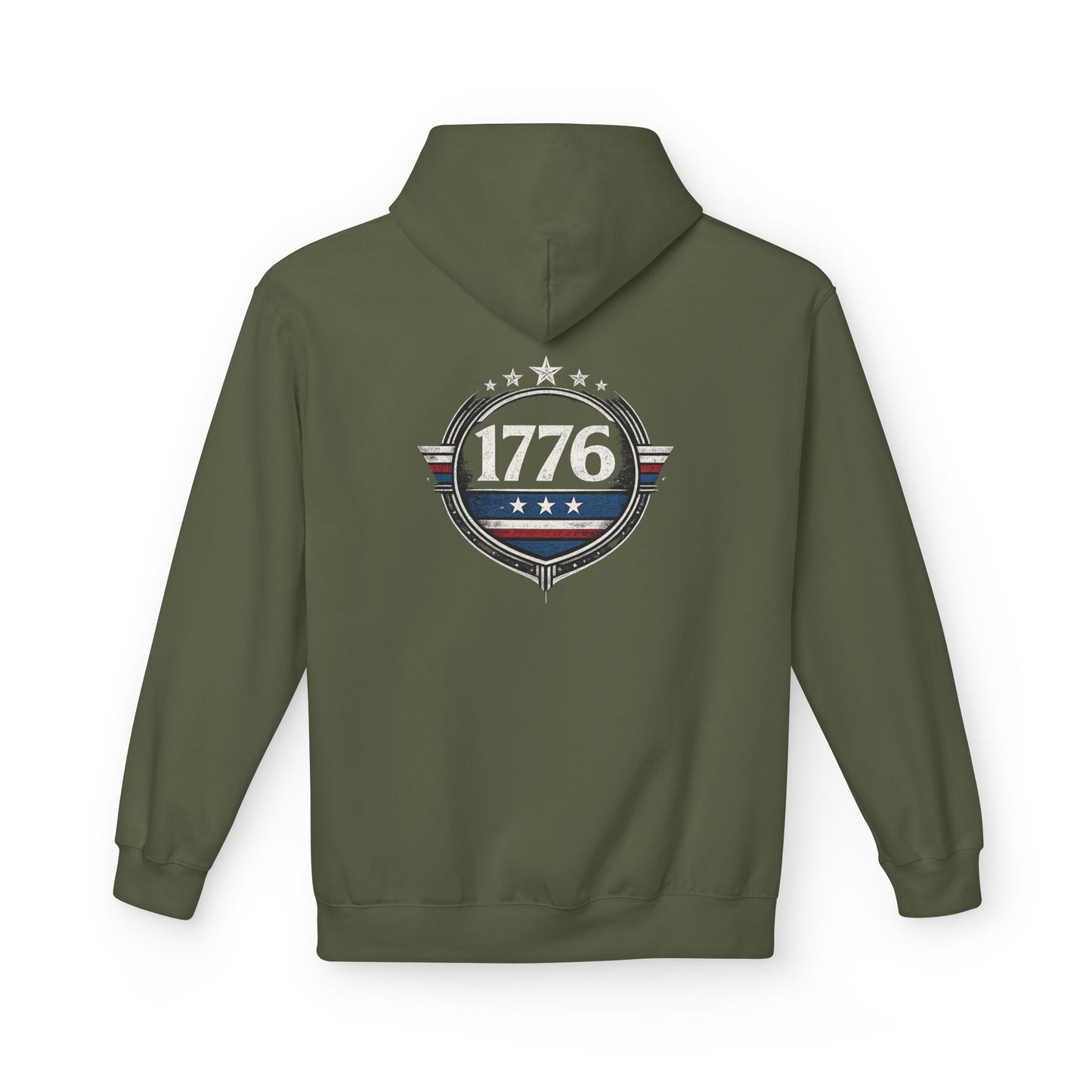 1776 Patriotic Hoodie, American Flag Sweatshirt, Freedom Graphic Hoodie, USA Gift, Revolutionary War Inspired Apparel