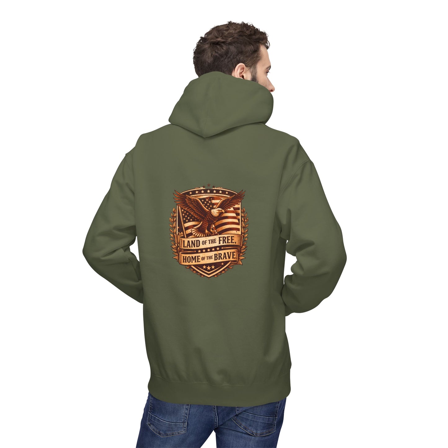 Land of the Free Eagle Shield hoodie | patriotic America emblem