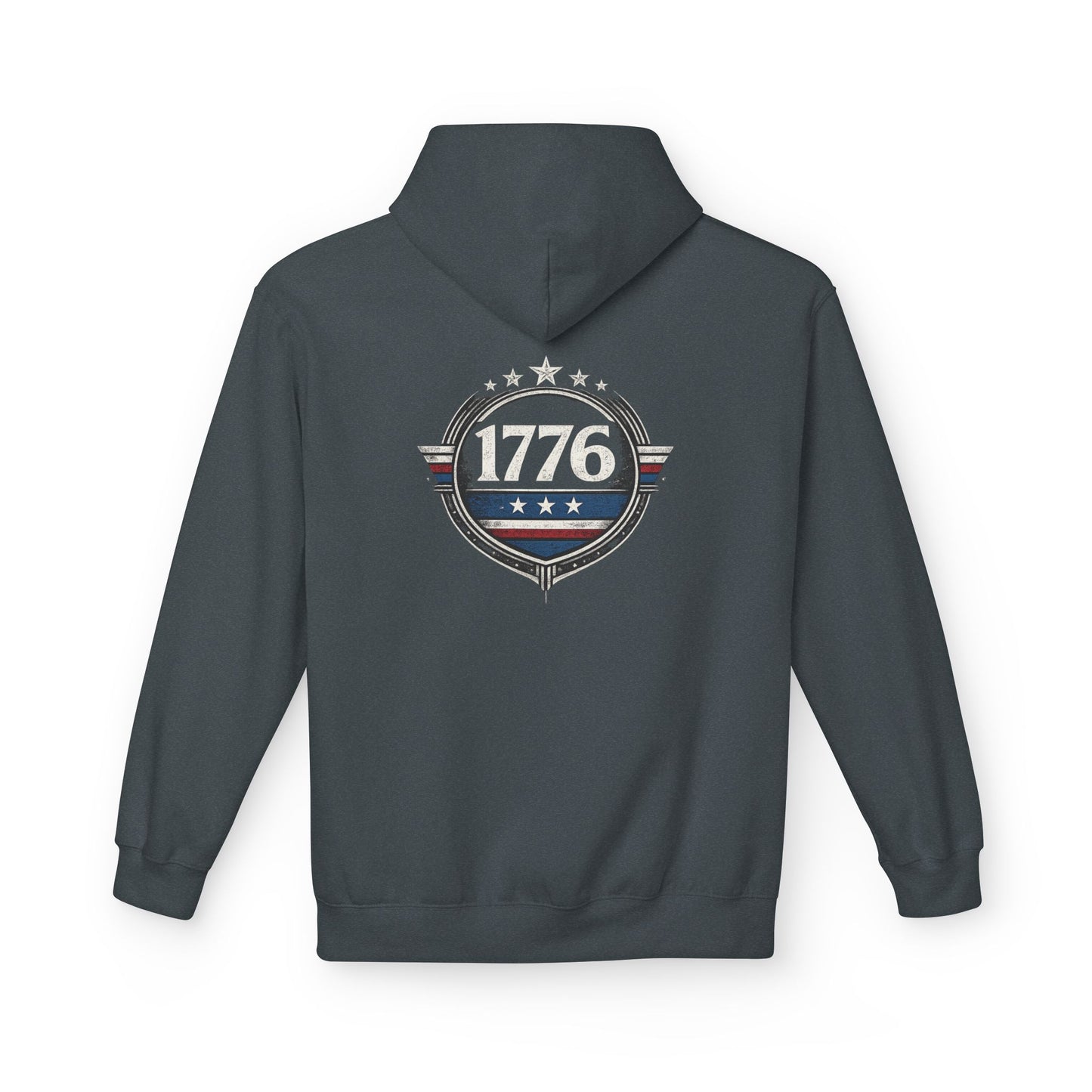 1776 Patriotic Hoodie, American Flag Sweatshirt, Freedom Graphic Hoodie, USA Gift, Revolutionary War Inspired Apparel