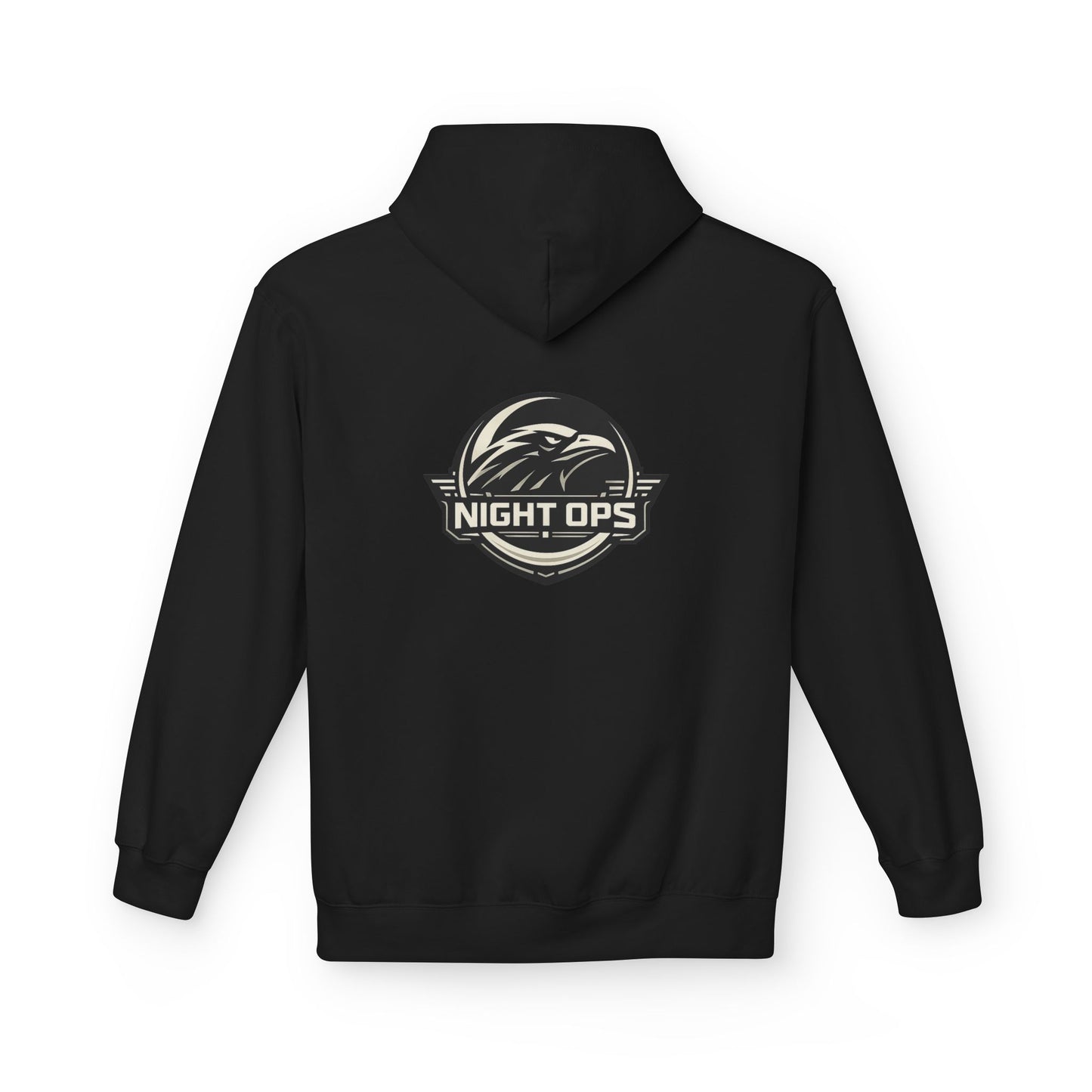 Night Ops Raven Hoodie — Raven Back Graphic & GreyRider Threads Logo