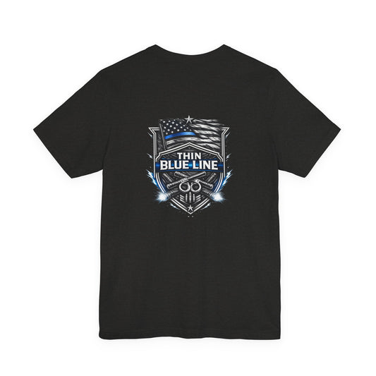Thin Blue Line Shirt, Law Enforcement Graphic Tee, Police Support T-Shirt, First Responder Gift, Duty Inspired Apparel