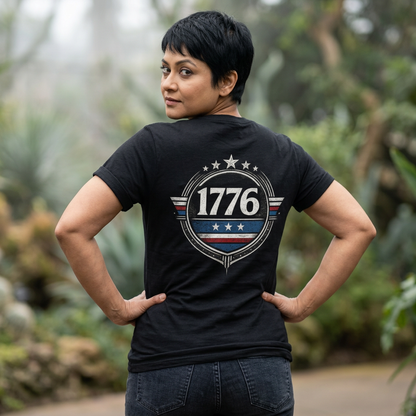 1776 Patriotic T-Shirt, American Flag Graphic T-Shirt, Revolutionary War Apparel